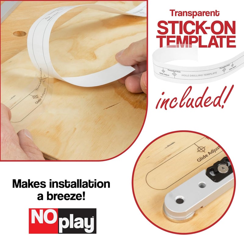 Fulton 17 inch NoPlay Aluminum Miter Bars w/Expandable Glides, Standard 3/4 x 3/8 - Miter Slot Table Saw Runners, Crosscut Sled Table Saw Miter Bar Set, Router Table - Pack of 2 - Image 5